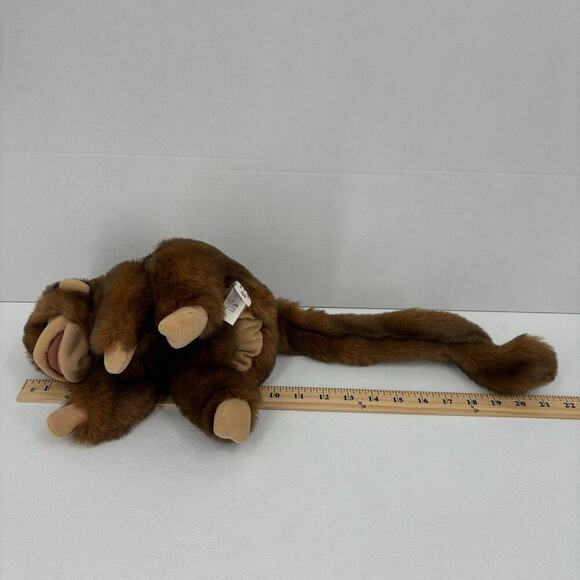 Folkmanis Monkey Chimp Hand Puppet Full Body Plush Long Tail 10 Inch - Picture 10 of 12